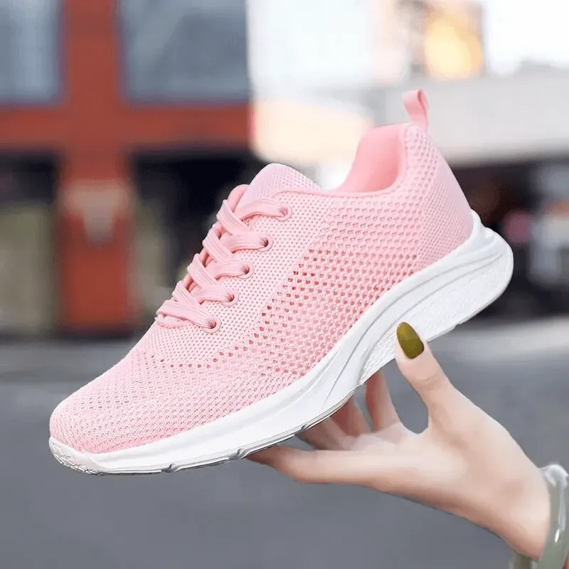 Women's Lace-up Mesh Breathable Walking Tennis Shoes - SF1710